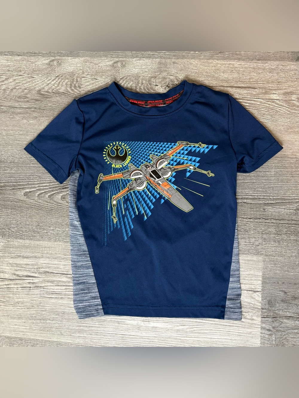 Star Wars Boys Navy Starfighter Graphic Tee. Size 5